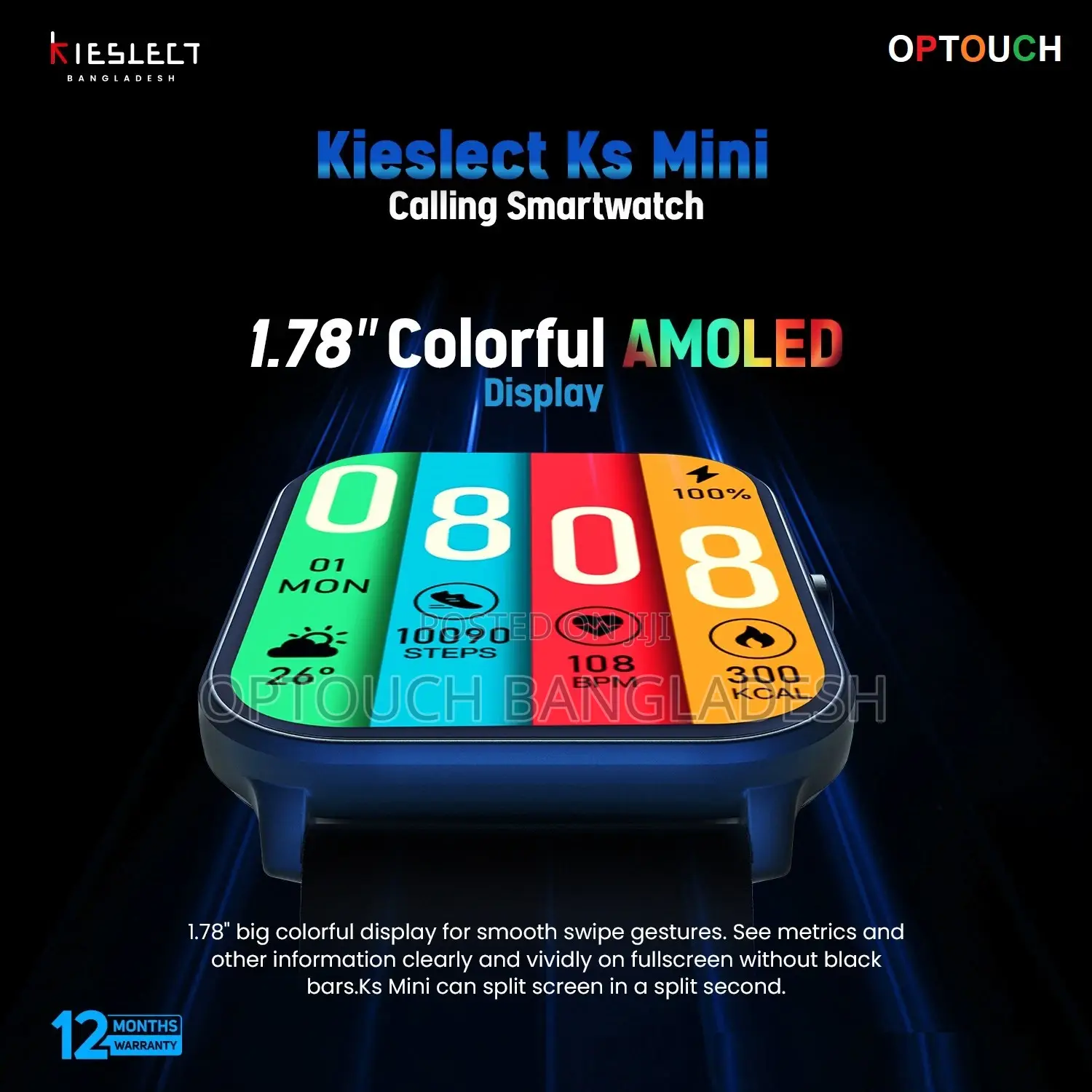 Kieslect Ks Mini Calling Smart Watch