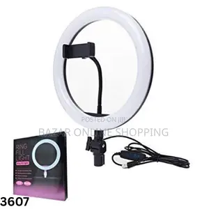 6 Fit Tripod Stand +10" Ring Light + Microphone
