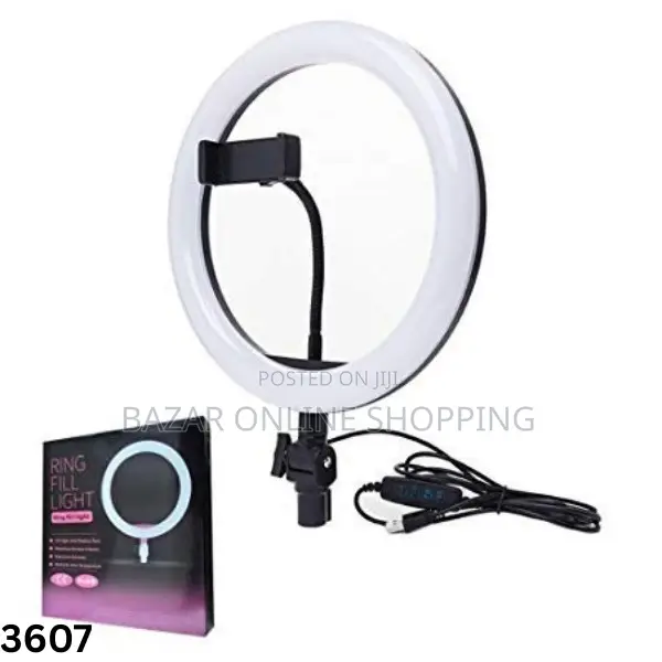 6 Fit Tripod Stand +10" Ring Light + Microphone