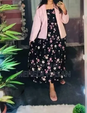 Western Demin Ladies Blazer Gown Tops