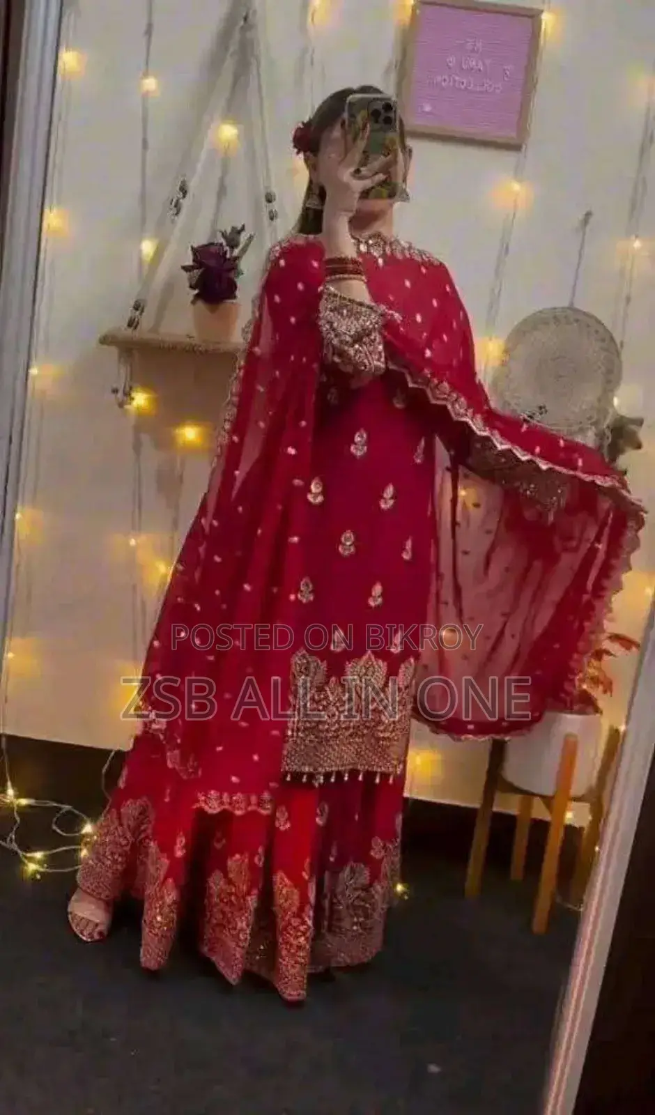 Sarara Sequence Computer Work Kameez Set