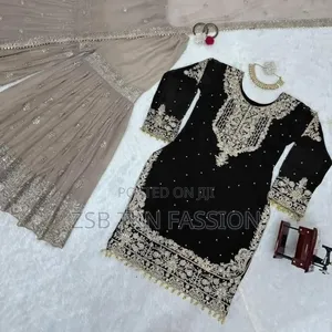 Sequins Embroidered Sharara Suit Set New Products