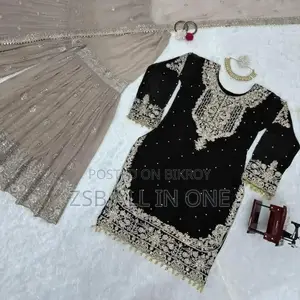 Sequins Embroidered Sharara Suit Set New Products