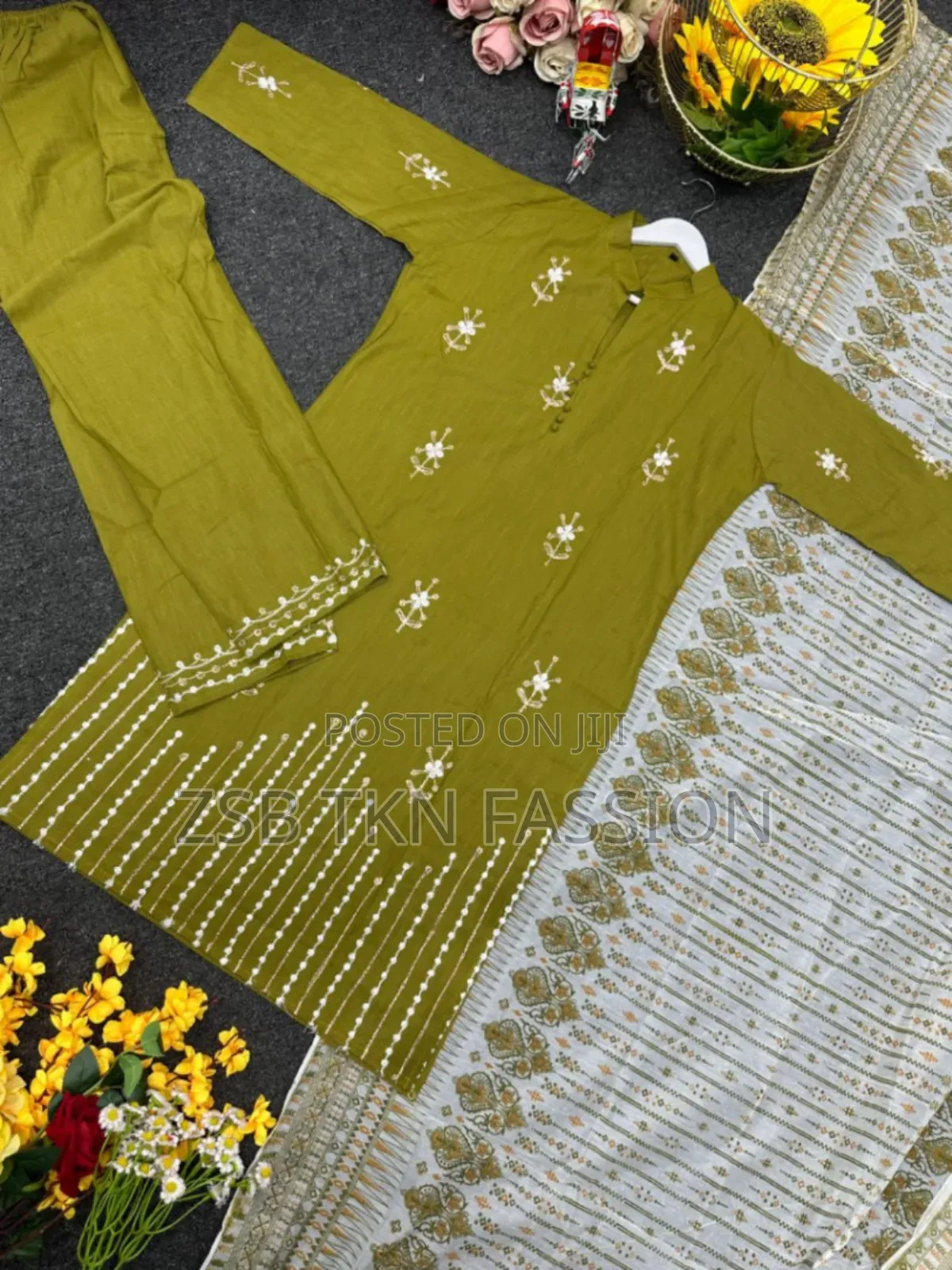 Embroidered Slab Cotton Kameez Set Pior Cotton