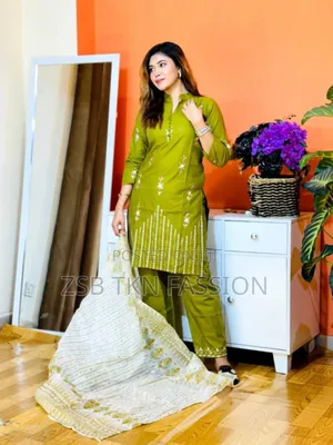 Embroidered Slab Cotton Kameez Set Pior Cotton