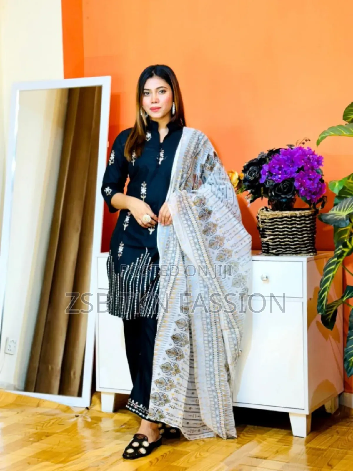 Slab Cotton Kameez Set