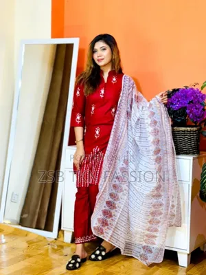 Photo - Embroidered Slab Cotton Dress New Update