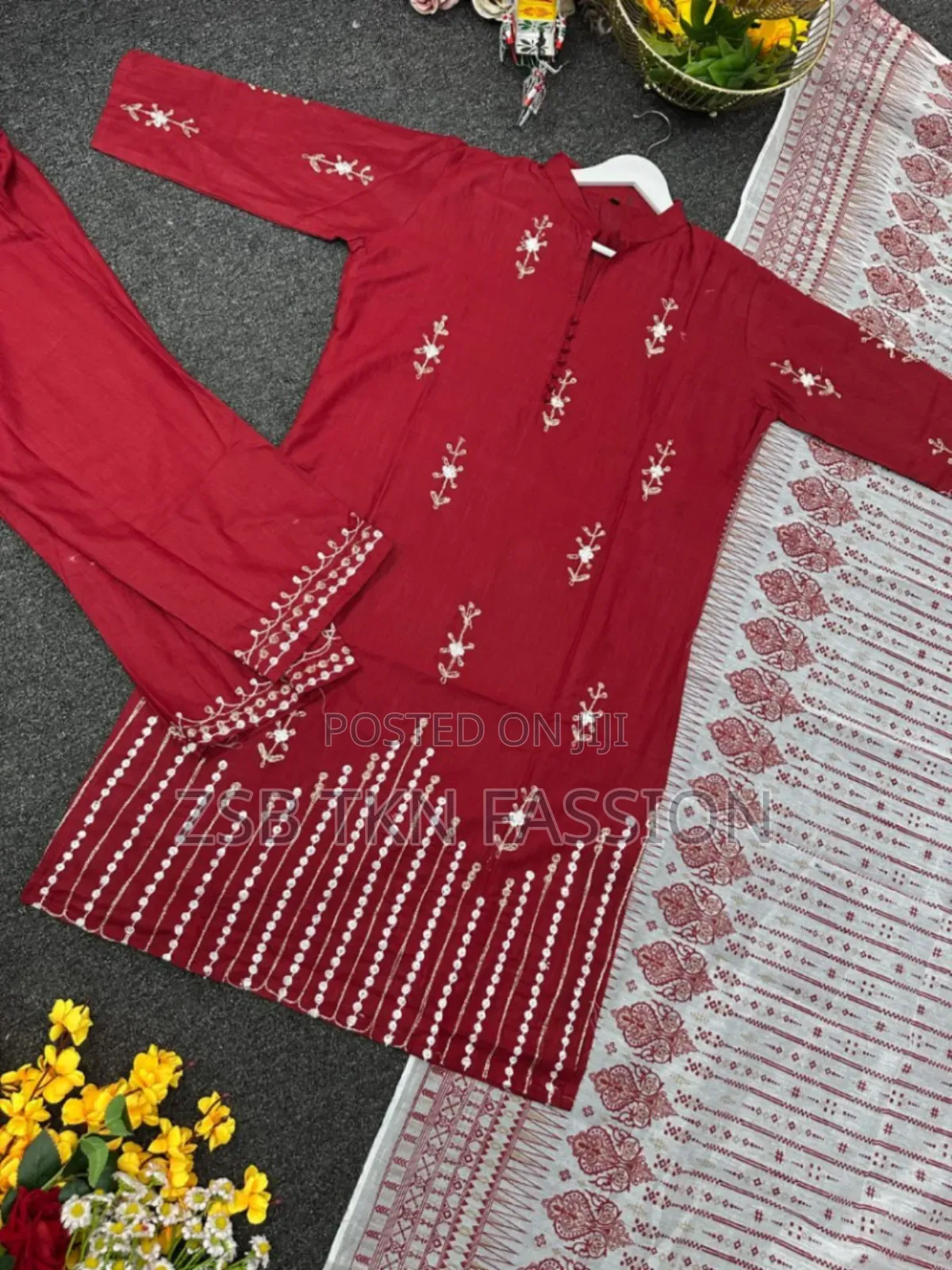 Embroidered Slab Cotton Dress New Update