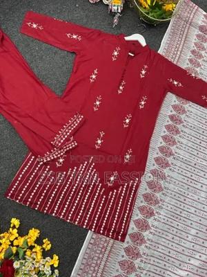 Embroidered Slab Cotton Dress New Update