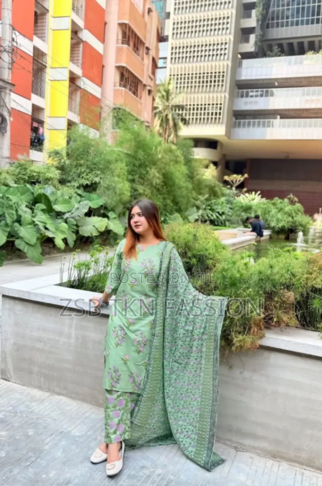 New Pakistani Cotton Skin Print Kameez Set