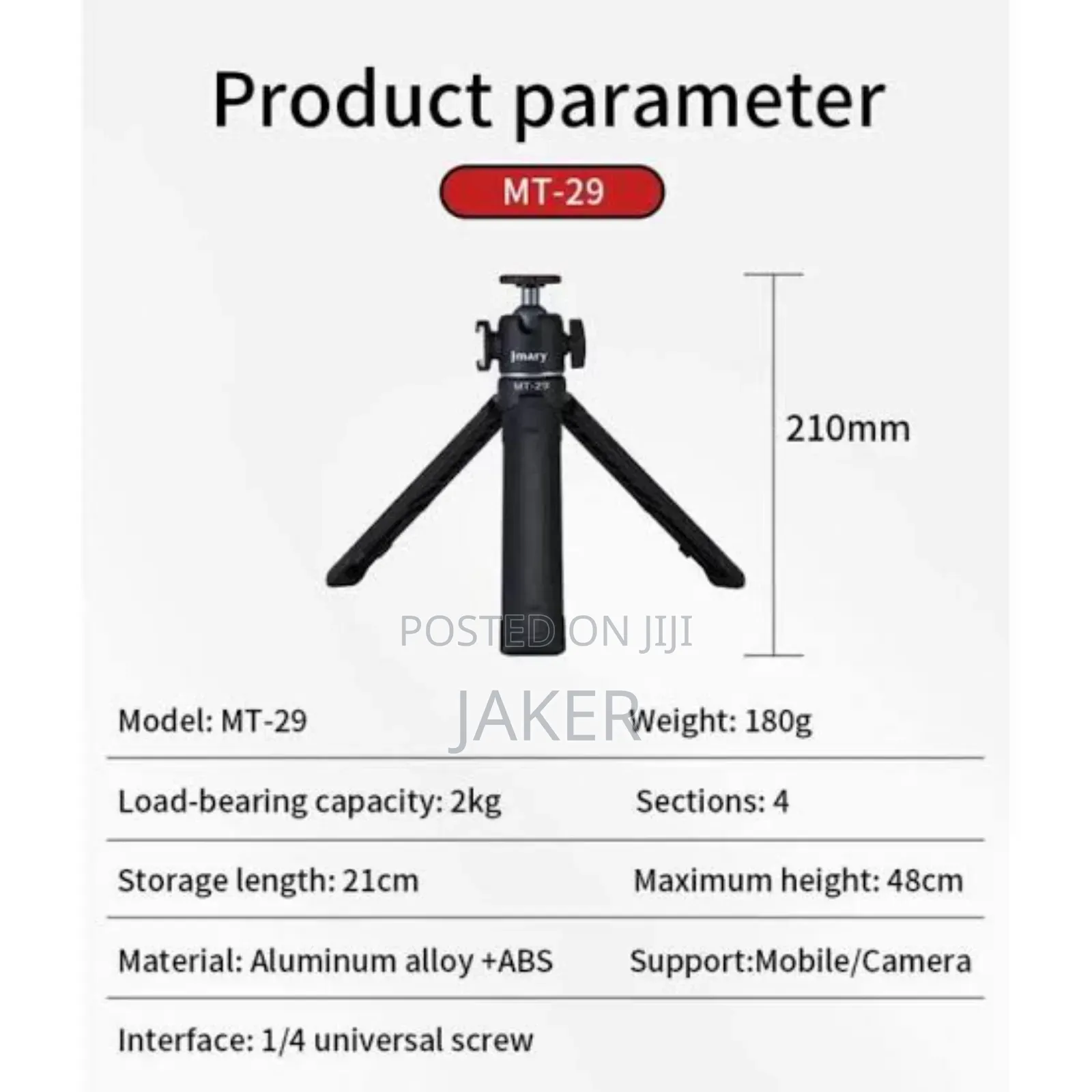 Jmary Mt-29 Portable Mini Tripod