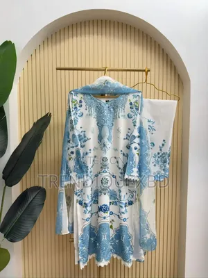 Photo - Digital Print Three Piece – Dubai Silk Modest Wear Set