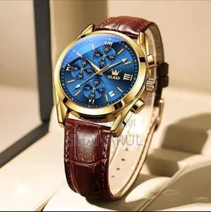 Photo - Stylish Olevs Lather Brand Fassion Watch
