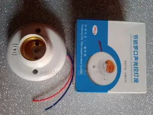 Sound and Light-Controlled E27 Lamp Holder.