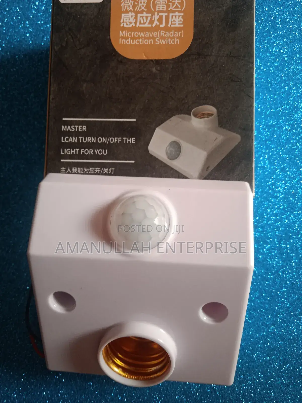Infrared Pir Motion Sensor E27 Led Lamp Base Holder.