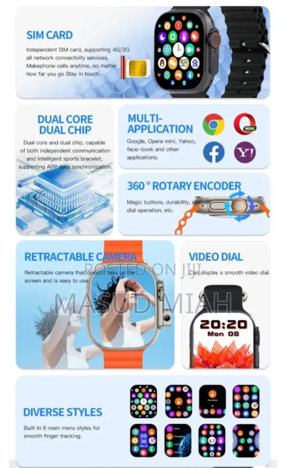 সিম সাপোর্টেড আকর্ষণীয় 4g স্মার্ট ওয়াচ Bw10 Pro 4g