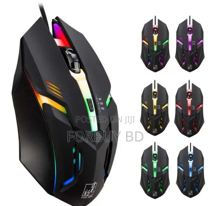 M6 1200 Dpi Bluetooth Gaming Mouse With 7-Color Led