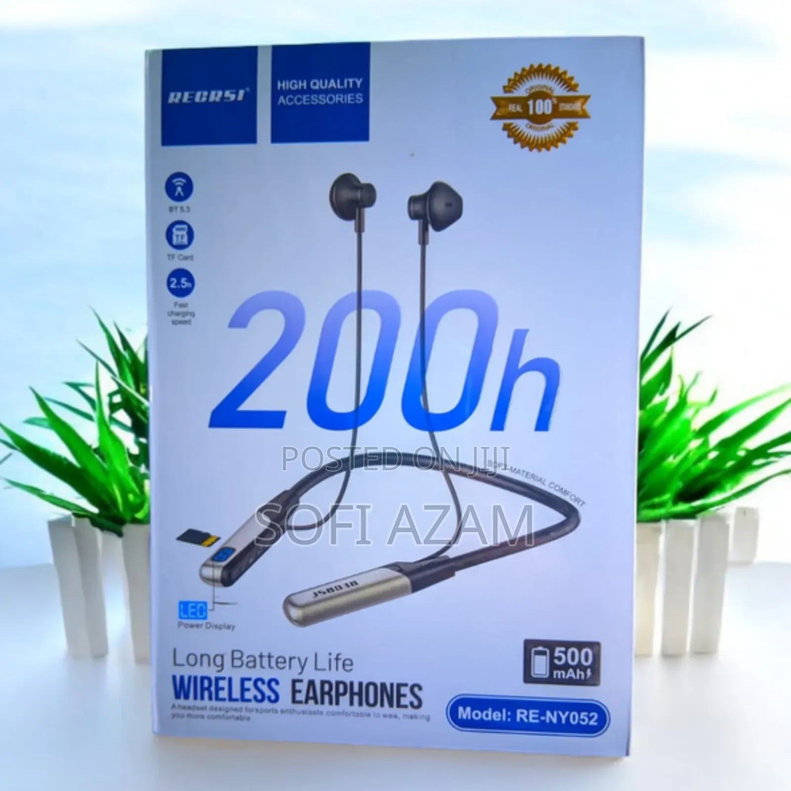 Regrsi Re-Ny052 Wireless Neckband Earphone | 200 Hours Batte