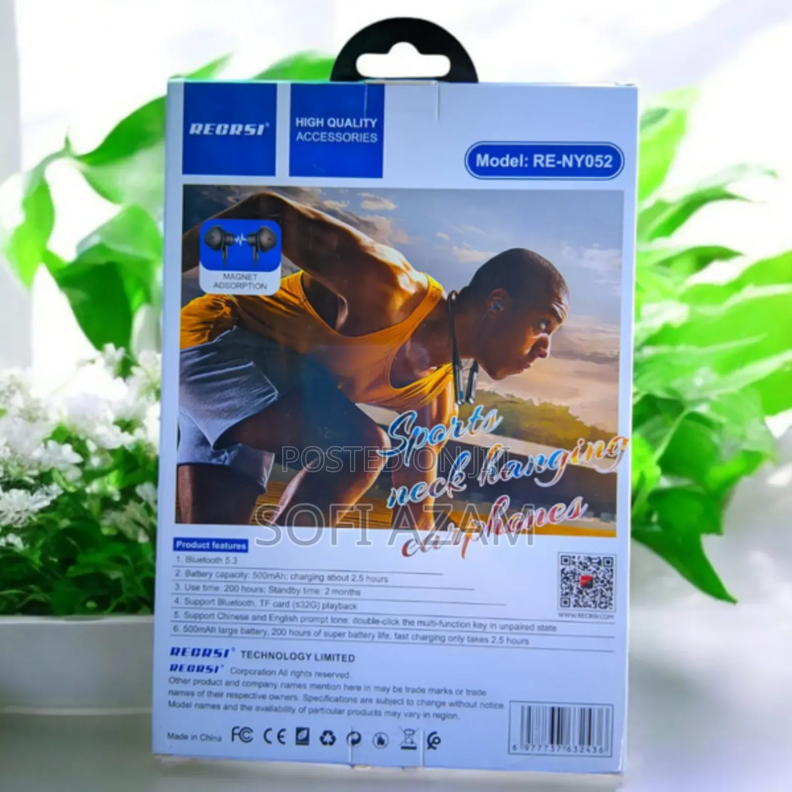 Regrsi Re-Ny052 Wireless Neckband Earphone | 200 Hours Batte
