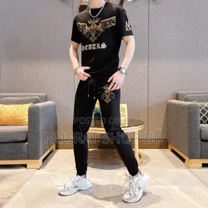 Trendy Mesh T-Shirt and Trouser Combo