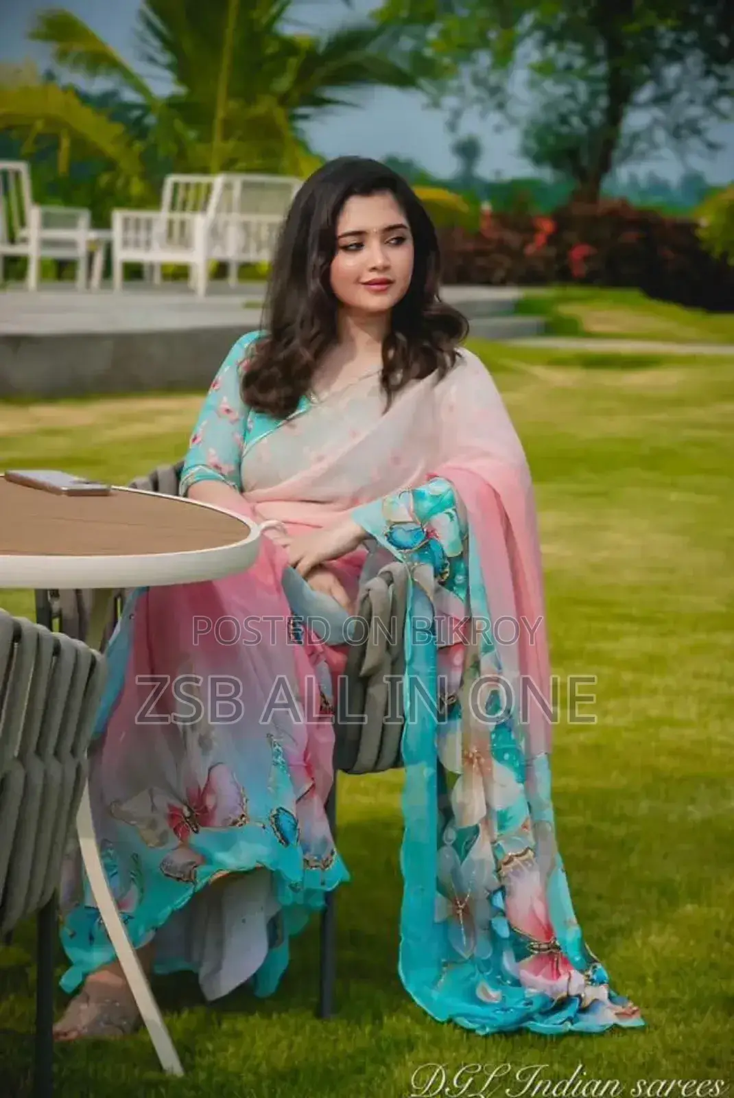 Digital Print Saree With Blouse Piece New Products