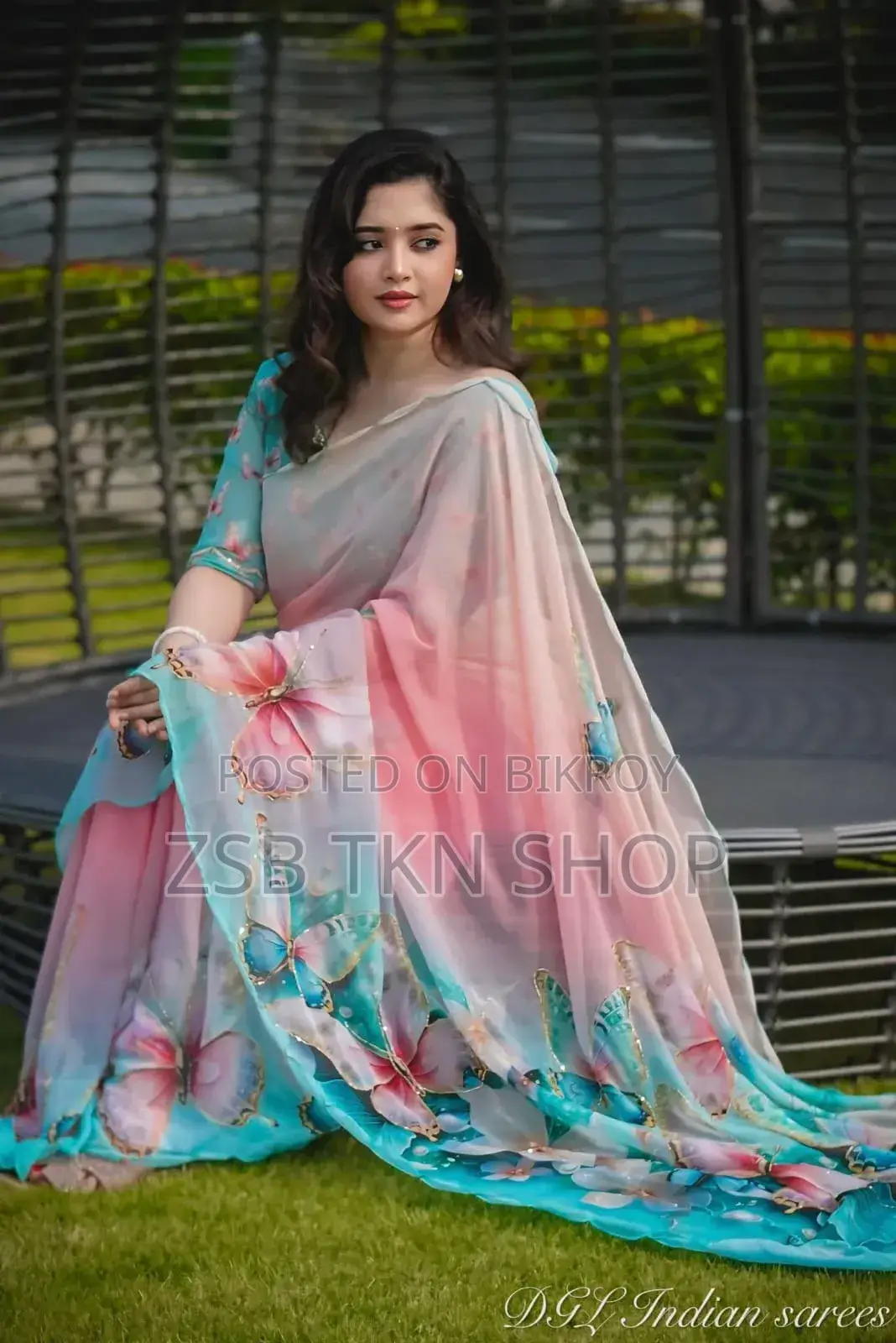 Digital Print Saree With Blouse Piece New Products