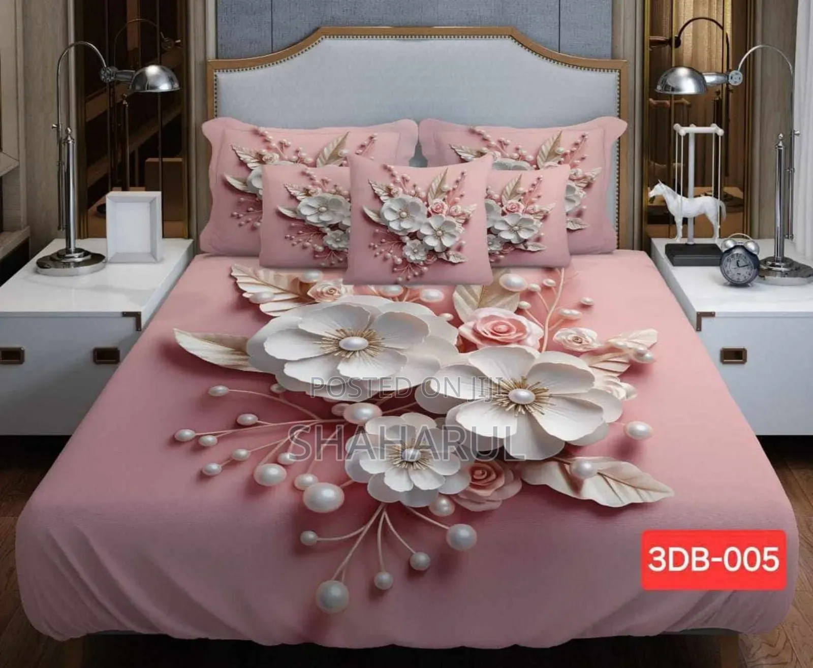 3d Primium Bed Sheet and Pillow Cover