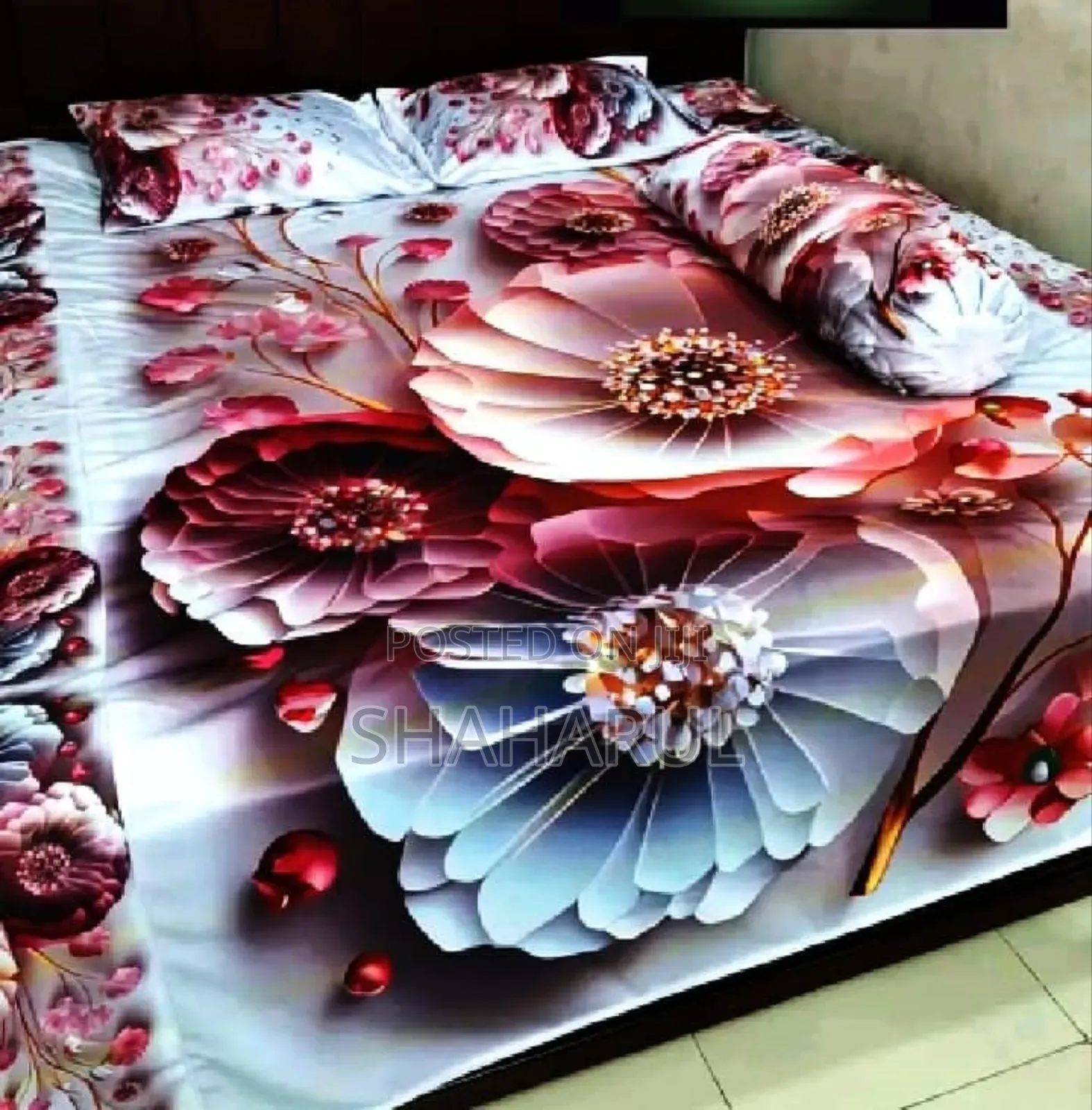 3d Primium Bed Sheet and Pillow Cover