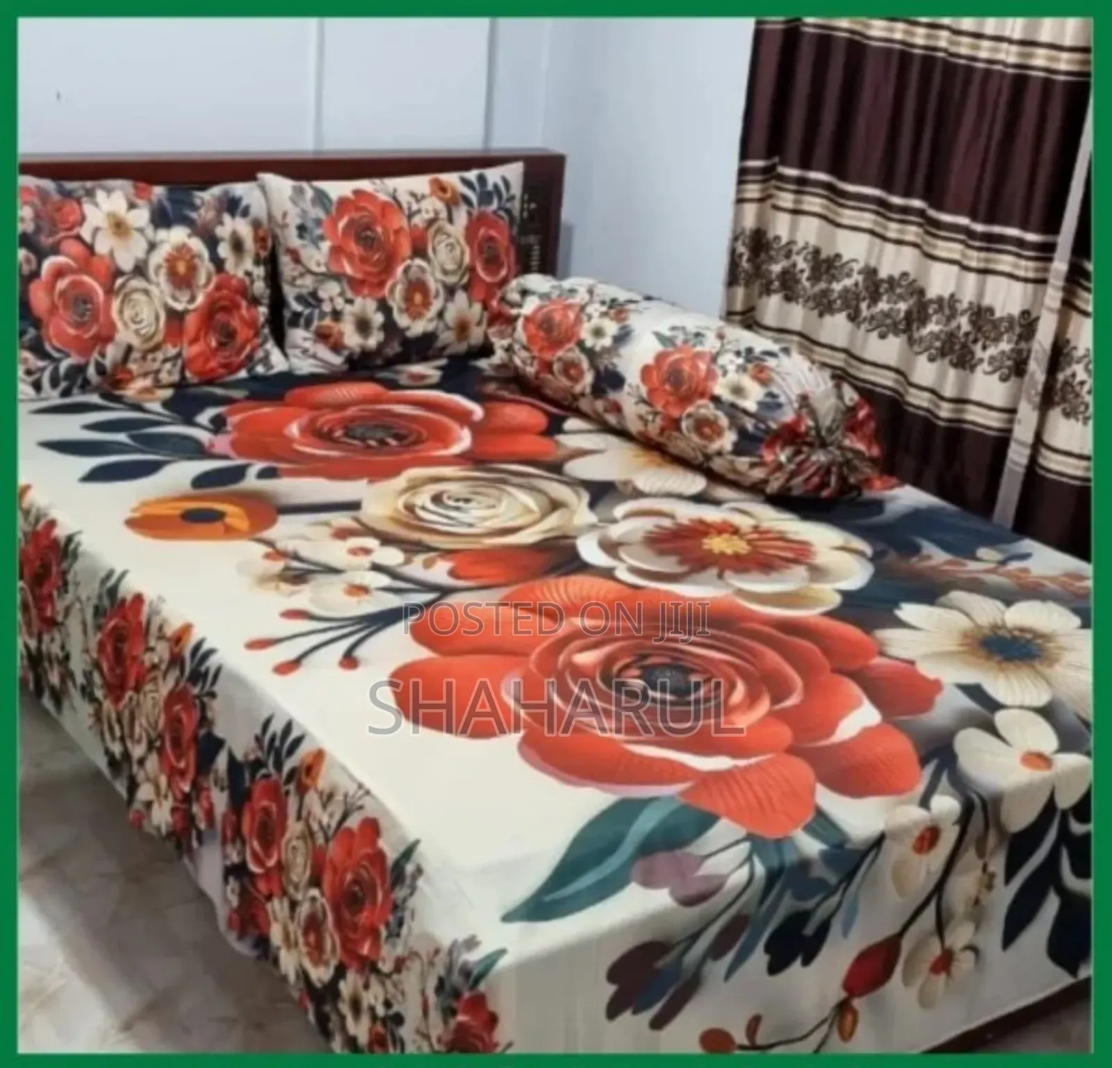 3d Primium Bed Sheet and Pillow Cover