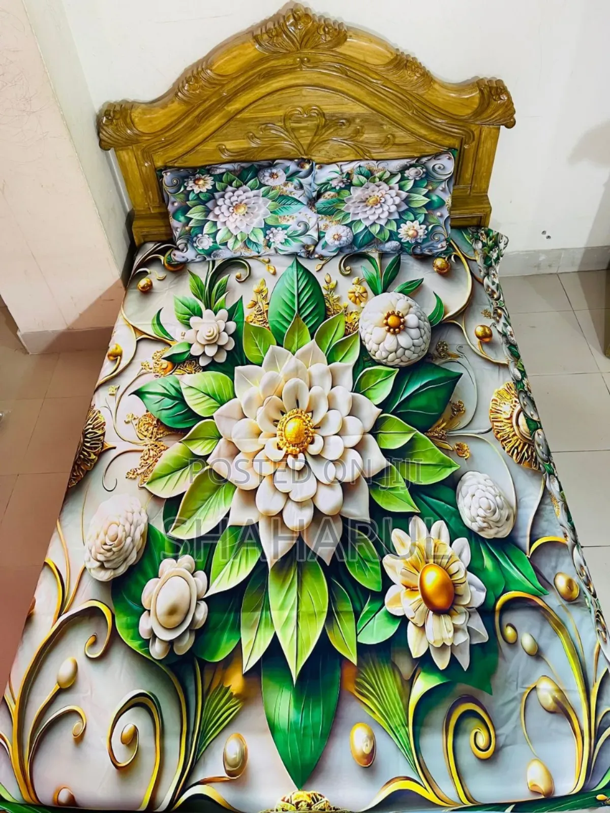 3d Primium Bed Sheet and Pillow Cover