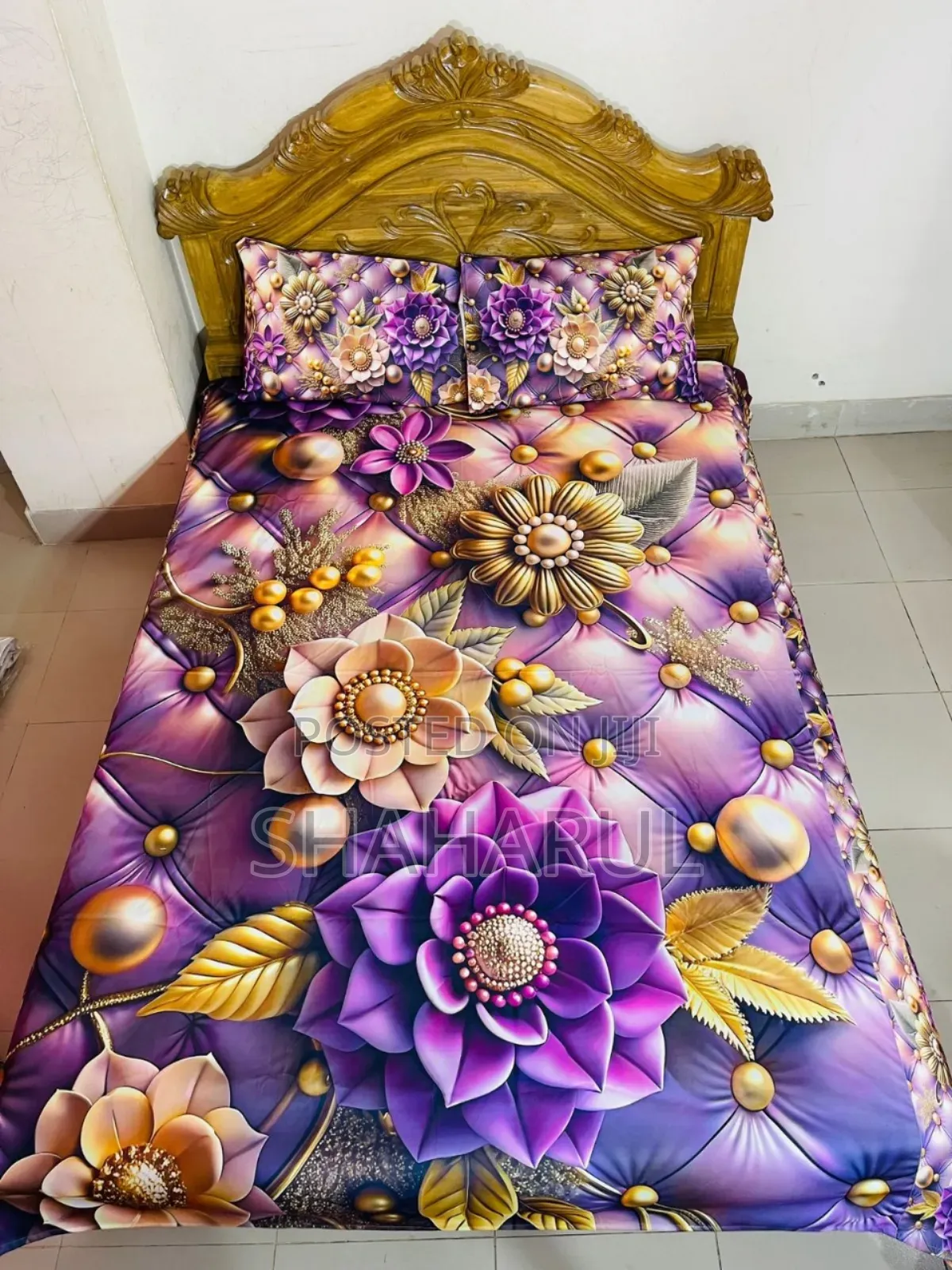 3d Primium Bed Sheet and Pillow Cover