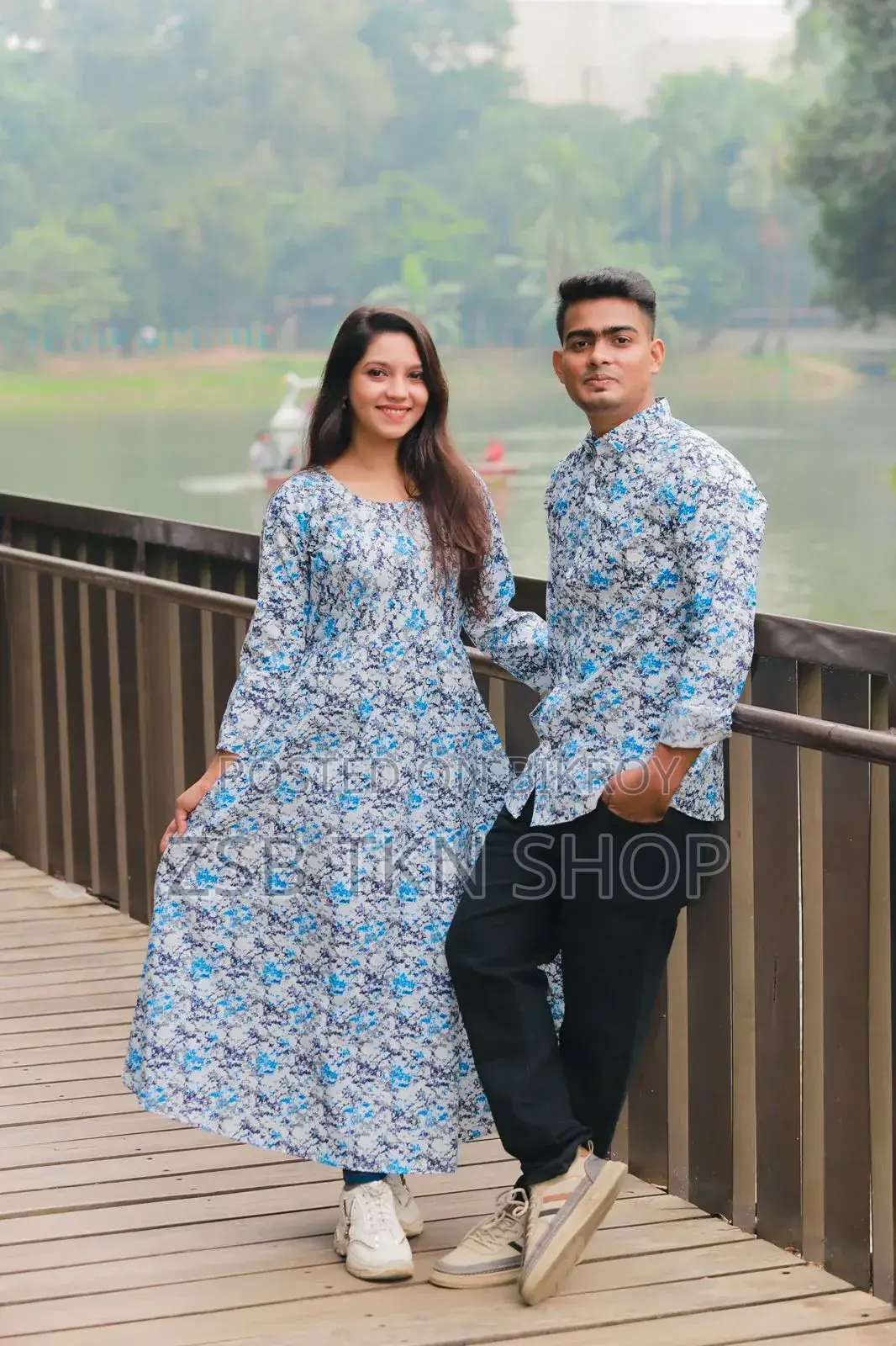 Shirt and Gown Couple Dress