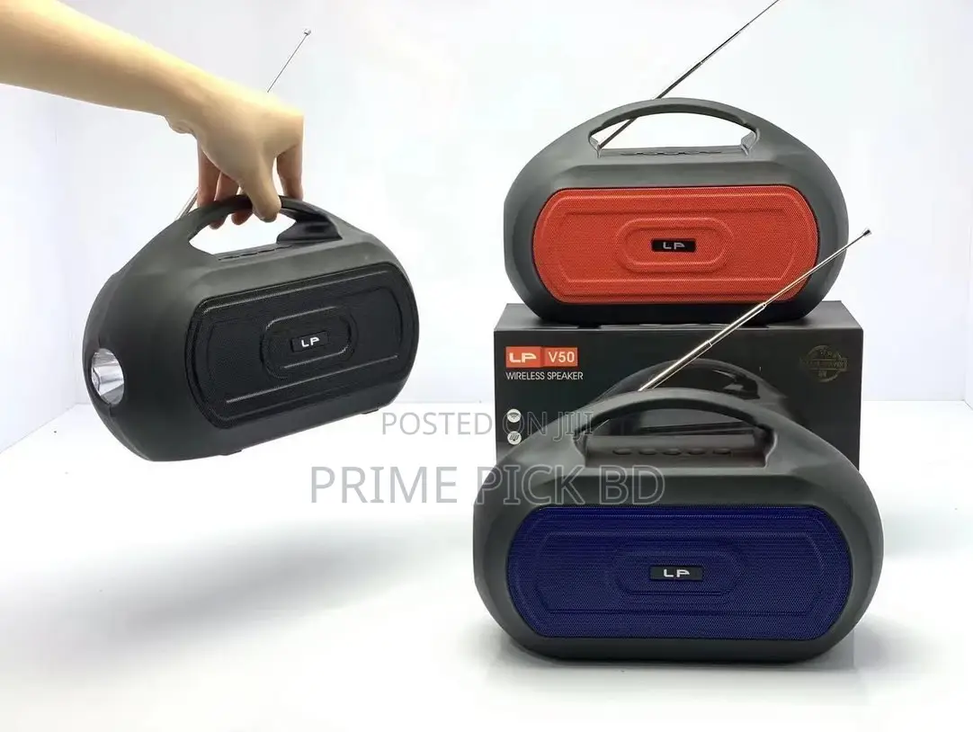 Lp V50 Wireless Bluetooth Speaker With Radio Solar Panel