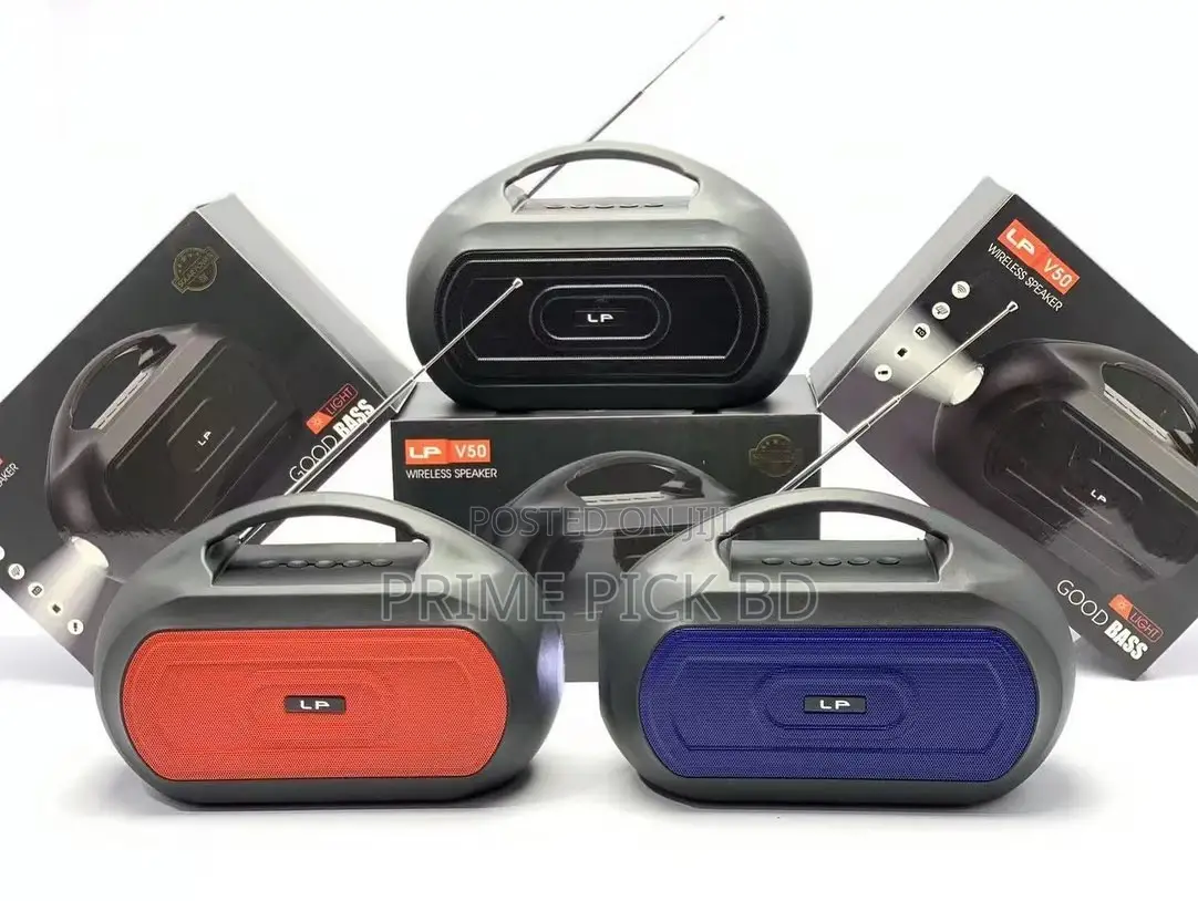 Lp V50 Wireless Bluetooth Speaker With Radio Solar Panel