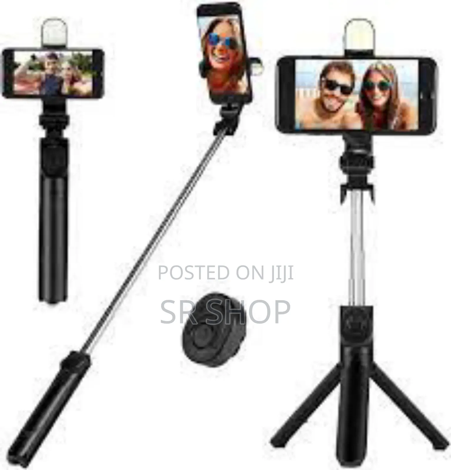 Q07 Selfie Stick With Light and Bluetooth Remote Control