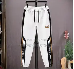 Photo - Black Cargo Stripe Sweatpants Joggers
