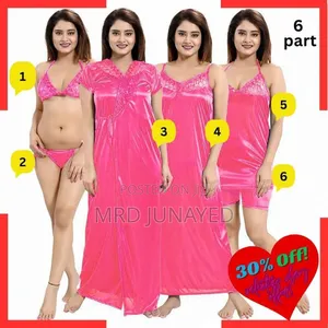 Stylish 6 Part Nighty Dress for Ladies