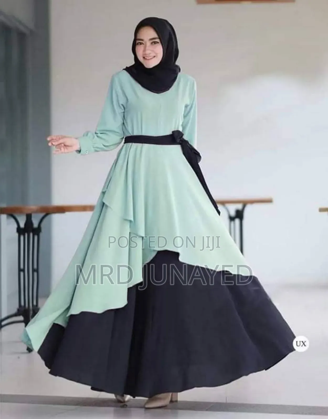 Dubai Cherry Borka With Hijab Nikab Set