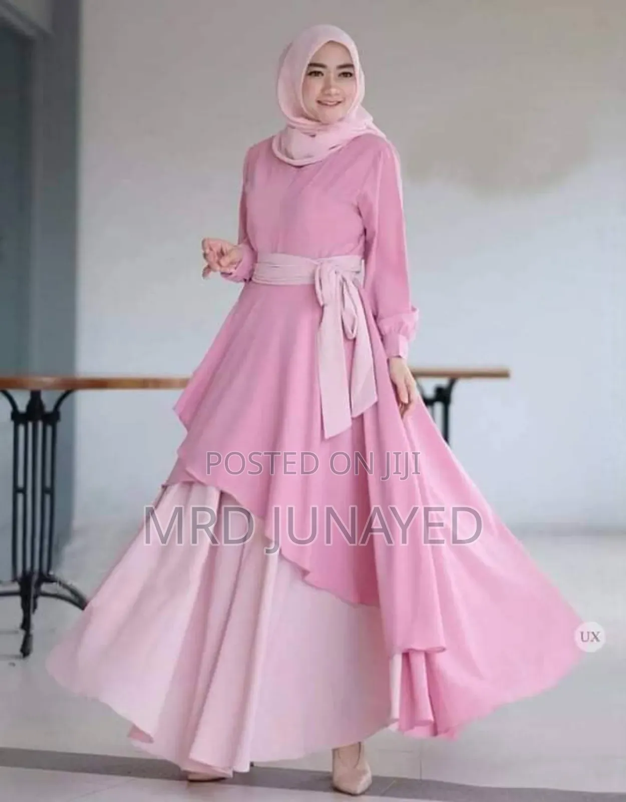 Dubai Cherry Borka With Hijab Nikab Set