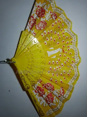 Colourfull China Hand Fan / Chinise Hat Pakha