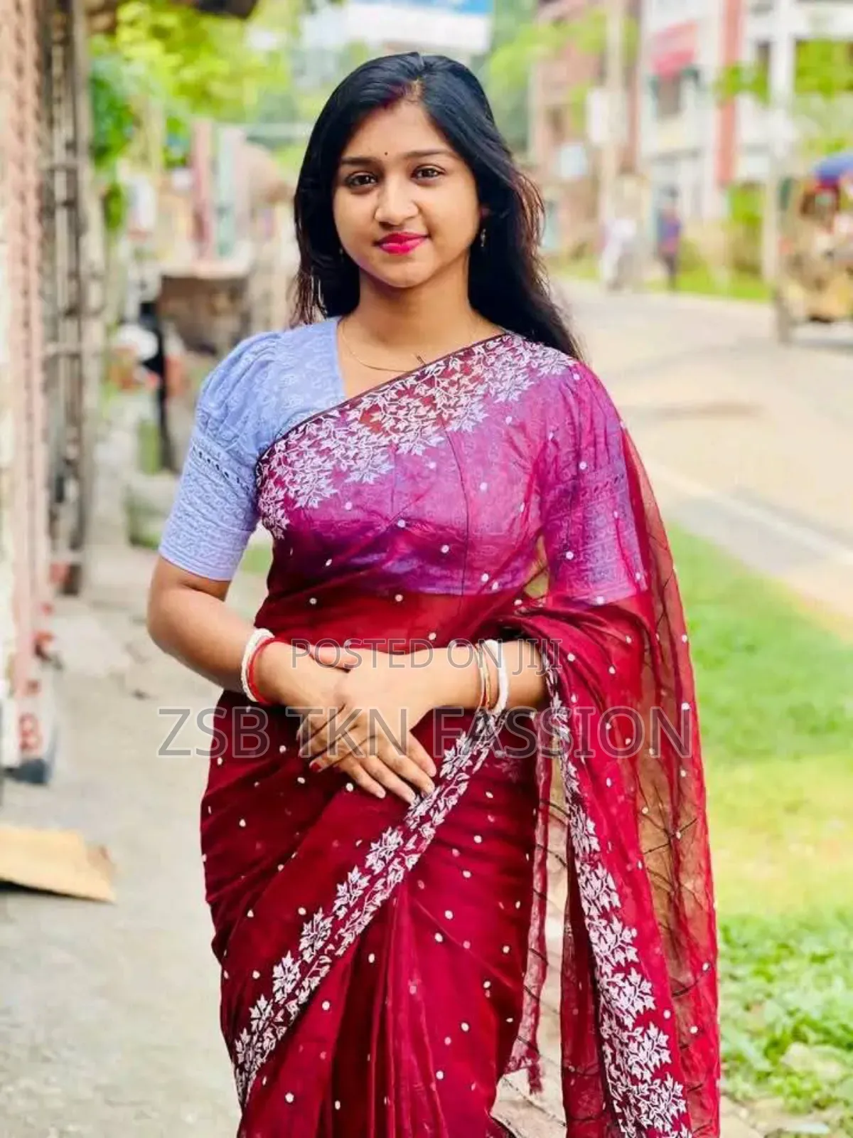 Half Silk Block Print Sharee New Update