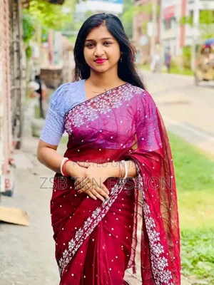 Photo - Half Silk Block Print Sharee New Update