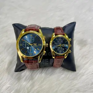 Photo - Olevs Casual Couple Watch – Premium Leather Strap