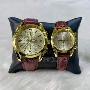 Olevs Casual Couple Watch – Premium Leather Strap