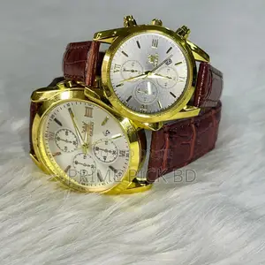 Olevs Casual Couple Watch – Premium Leather Strap