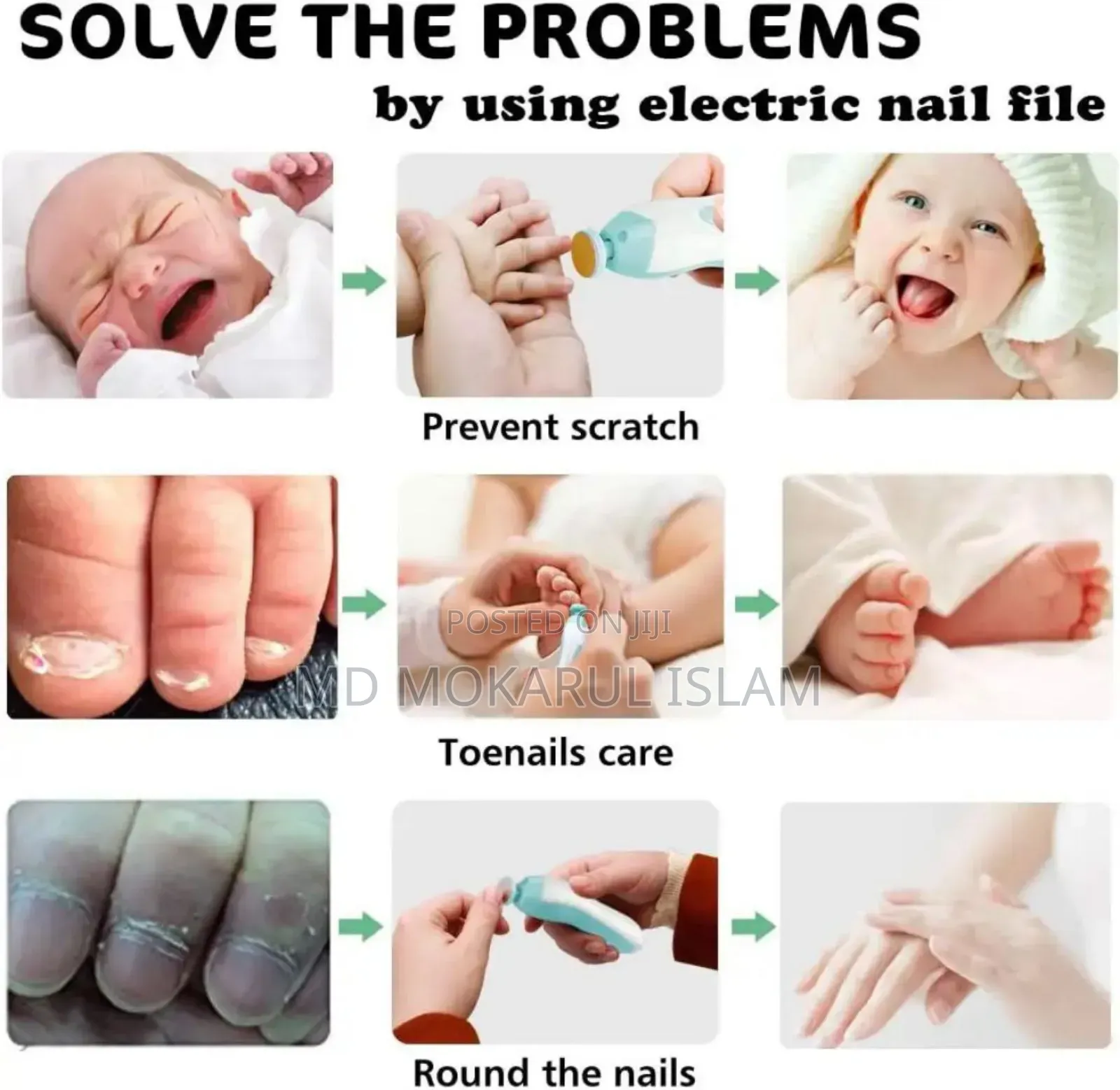 Baby Nail Trimmer Set With Led Light