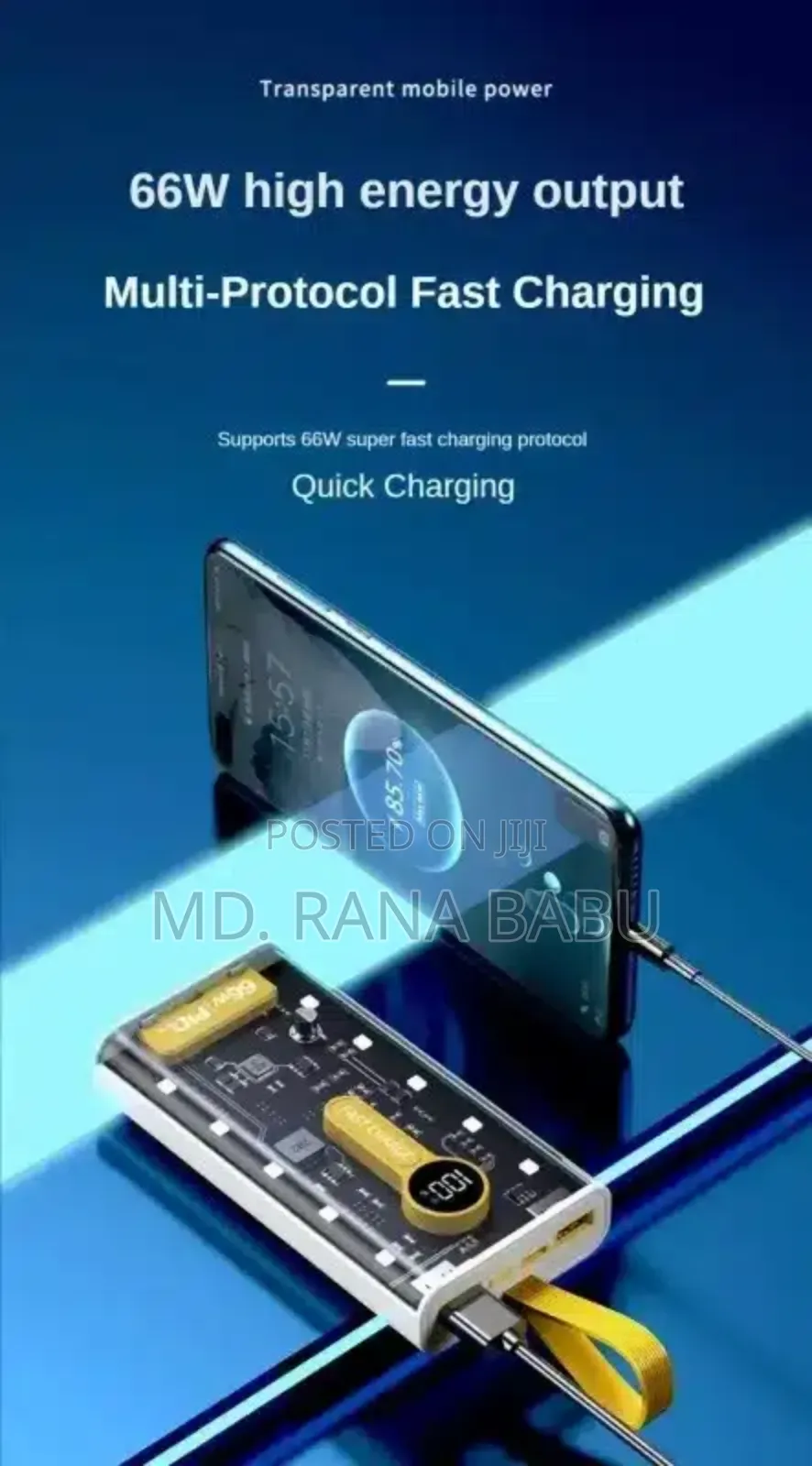 20000 Mah Transparent Power Bank