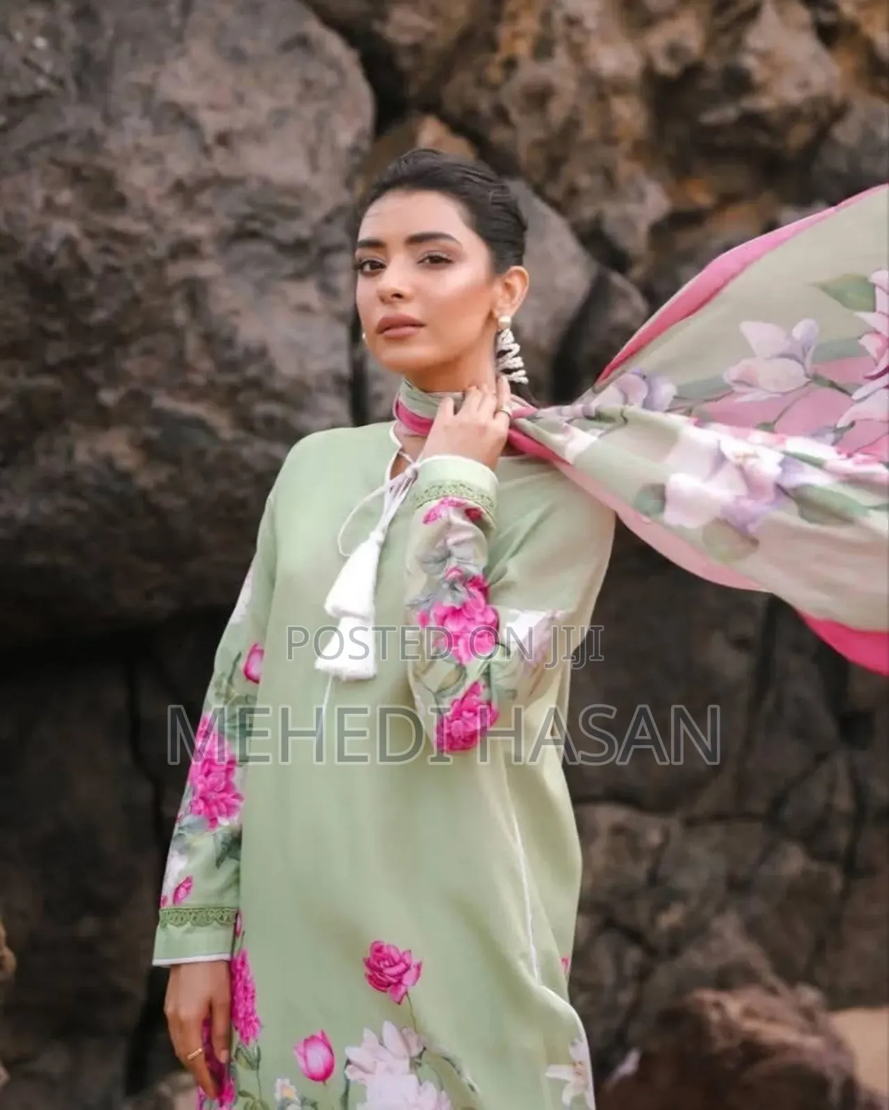 Digital Print Cotton Three Piece