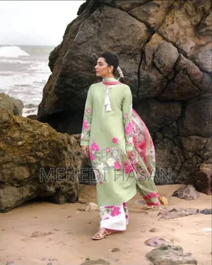 Digital Print Cotton Three Piece