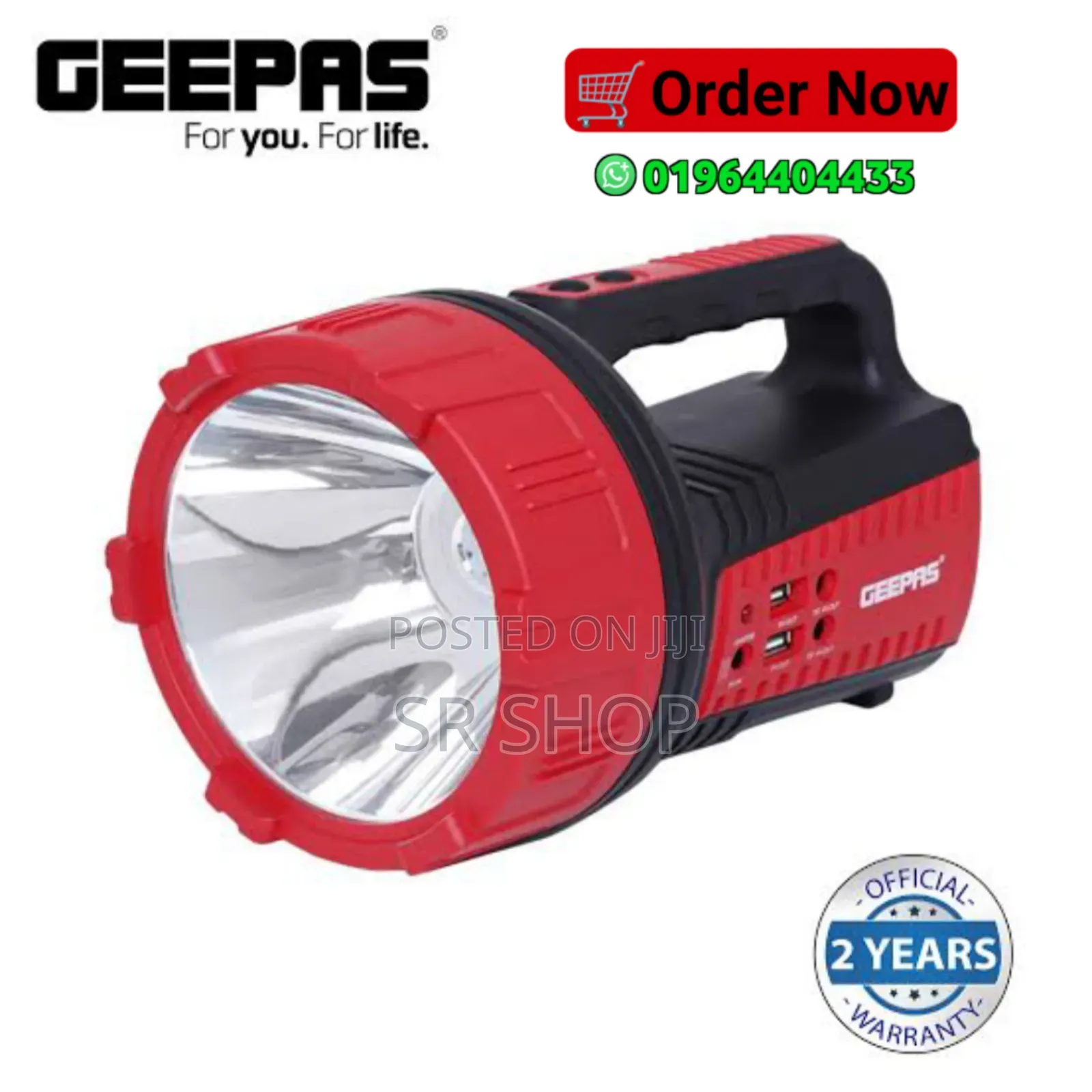 Geepas Gsl5572 Rechargeable Search Light
